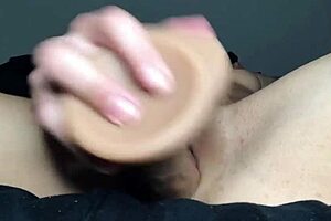 horny latina teen sucks dildo fucks and rides