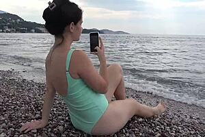 Pretty milf enjoys kinky outdoor sex with cum inside
