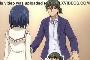 Nobunaga-sensei anime babe sucks big tits in hentai