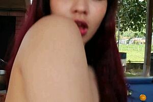 stepsister begs for my cock and covers it with cum