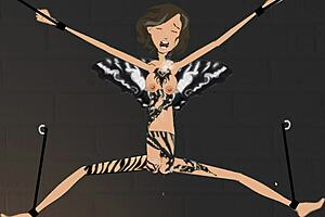 Fairy-themed adult game demo with fingering and shaved pussy play