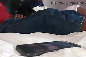 he got horny watching porn, stepsis helped with masturbation