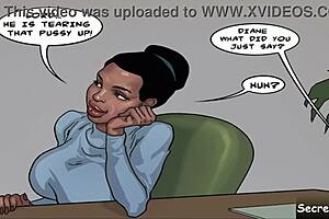 lesbian chick's rough office fuck