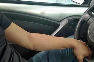 Uber driver enjoys oral sex with paying passenger outdoors