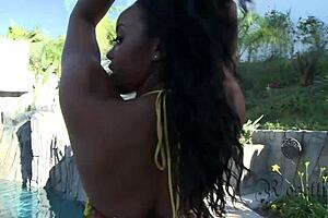 Ebony beauties showcase stunning curves in casual settings