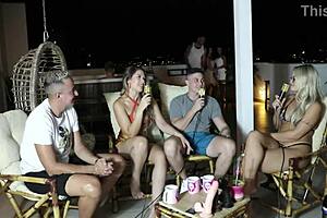 She was engaged to another when SHE MET Victor Mustang and HAD OUTDOOR SEX with Elo Cardone in sheer red.