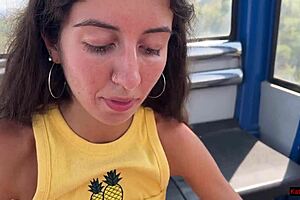 yo, this beauty sucks cock on a ferris wheel at the park