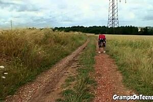 i feel so naughty sucking that old cock outdoors before he fucks me hard