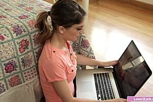 Watch This Teen Babe Facesit Her Dyke Stepsis, Scissoring Wildly!