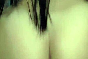 Brunette teen with long hair and big ass rides cock in cowgirl position until creampie