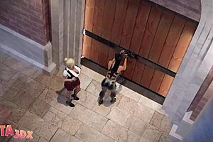 futa3dx - big dicked hot futa babes fucking hard in museum