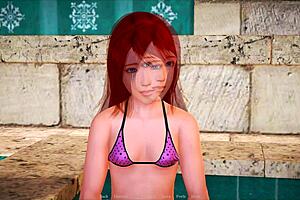 In my new family, we have a redhead with small tits, exploring our dynamics together