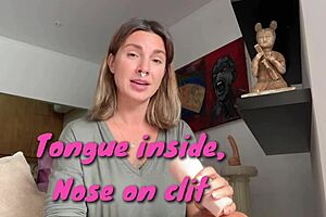 The teacher instructs, Lick her pussy slowly for the best orgasm.