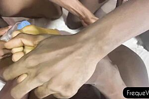 african gay threesome with horny hunks