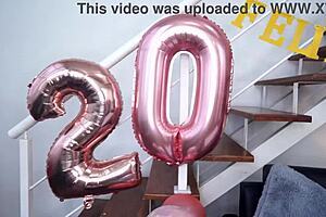 Larinha celebrates 20th anniversary with rough gangbang by 7 guys and monster cocks