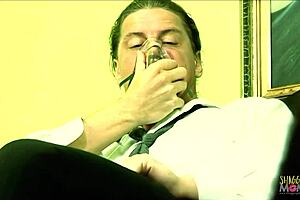 Suggestive Anal Scene With Brunette And Master