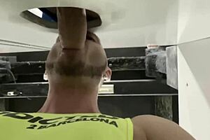 Gay Men Suck Monster Cocks in Glory Hole Compilation