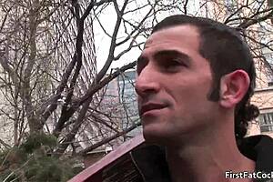 Hot gay threesome action gay porn