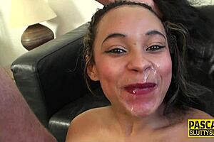 Real Ebony Submissive Chanel Santos Gets Cum