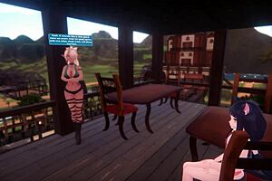 怪物女孩在Hentai游戏第9集表演性感舞蹈