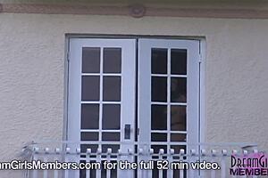 A gorgeous fit model bares her big tits in lingerie for the first time