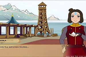 korra gives a handjob in the game
