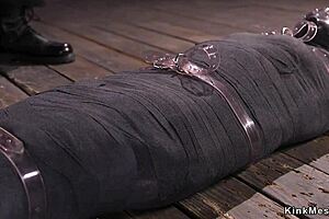 mimmified brunette gets whipped