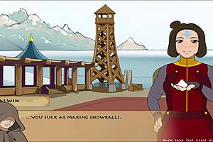 korra gives a handjob in the game