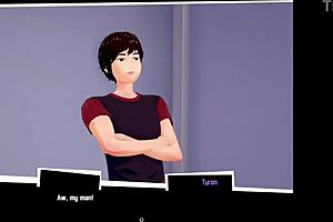 The Knight of Love: The final chapter of a girl who eats her friend’s pussy in a porn game with commented gameplay