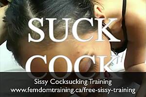 Sissy Learns Cock Sucking Skills
