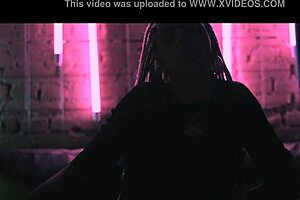 Brunette bombshell with massive tits and ass takes huge black cock in hardcore pounding