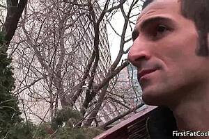 Hot gay threesome action gay porn