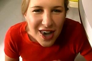 Intense Cumshot Lands Directly in Her Eager Mouth