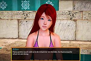 In my new family, we have a redhead with small tits, exploring our dynamics together