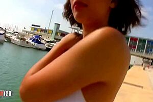 French slut orgasms wildly as older cock pounds her ass!