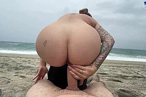 public blowjob and sex on hot santa marta beach trip