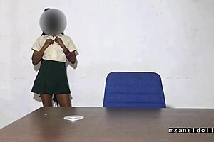 Ebony babe gets wild outdoors, teasing with a steamy strip in nature.