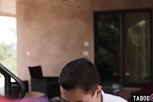 Asian Teen 18+ Neighbor Did Not Wear Panties Under Skirt!