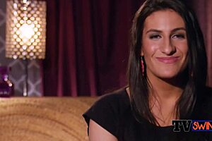 American couples get interviewed before hosing each other down in foreplay.