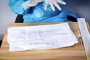 Medical glove fetish asmr by dominafire in the hospital