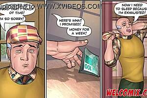 In this cartoon, the old father-in-law sneaks up on the hot maid for some anal action, popping like a pervert.