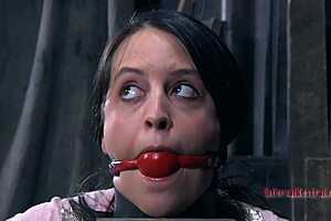 Watch me whip this naughty bound playgirl. She screams in orgasm!