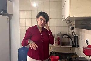 Blonde brazilian prepares morning coffee the way you like it