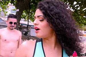 Personal hot girl performs with two students