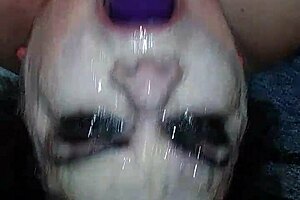 ms. tl throat gets messy with dildo and toys in this intense scene