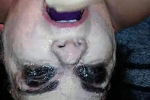 ms. tl throat gets messy with dildo and toys in this intense scene