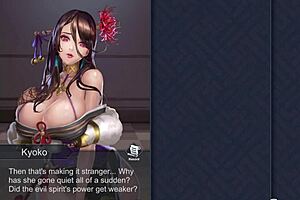 Ayano performs naked sealing ritual in kinky anime hentai