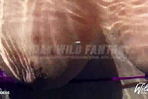 busty pinay shows big tits while masturbating in pool