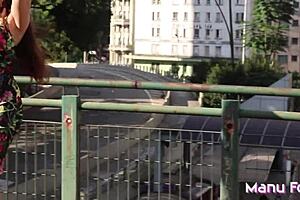 Manu Fox caught touching herself on the street