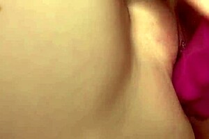 My monster dildos cum with me twice 😍 moaning shaved pussy